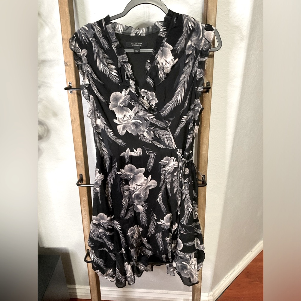 ALL SAINTS ARI WRAP DRESS SIZE 40